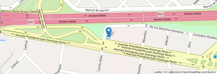 Mapa de ubicacion de Estación de Bus Morón en Argentine, Province De Buenos Aires, Partido De Morón.