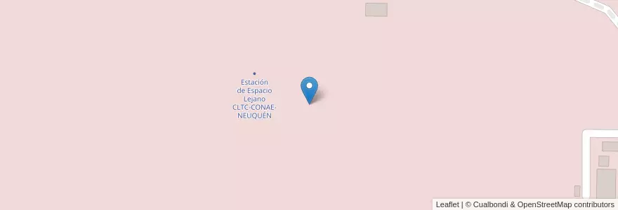 Mapa de ubicacion de Estación de Espacio Lejano CLTC-CONAE-NEUQUÉN en Arjantin, Şili, Neuquén, Departamento Loncopué.