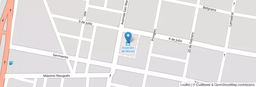 Mapa de ubicacion de Estación de Micros en 阿根廷, Salta, Orán, Municipio De San Ramón De La Nueva Orán, San Ramón De La Nueva Orán.