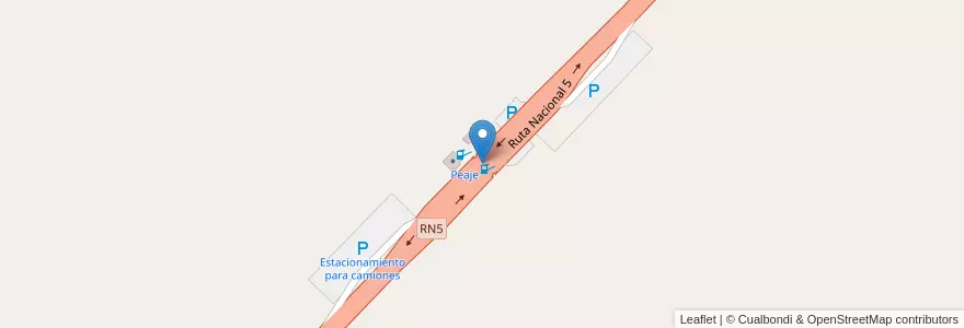 Mapa de ubicacion de Estación de Peaje "9 de Julio" en آرژانتین, استان بوئنوس آیرس, Partido De Nueve De Julio, Cuartel Dennehy.