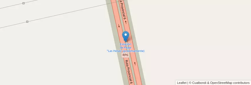 Mapa de ubicacion de Estación de Peaje "Las Heras" en Argentinië, Buenos Aires, Partido De General Las Heras.