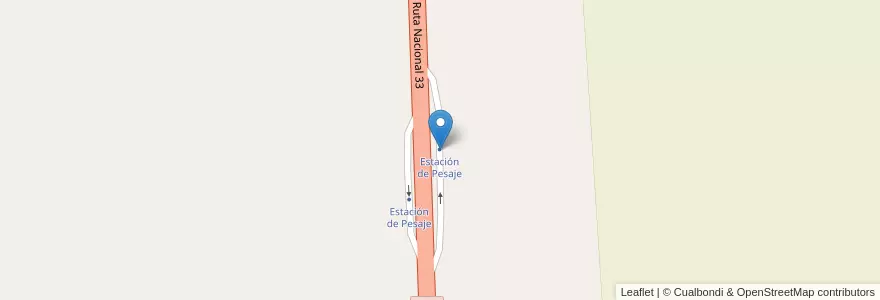 Mapa de ubicacion de Estación de Pesaje en アルゼンチン, ブエノスアイレス州, Partido De General Villegas.