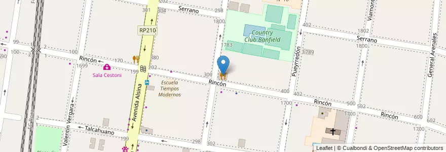 Mapa de ubicacion de Estación de Pizzas Edward en Argentine, Province De Buenos Aires, Partido De Lomas De Zamora, Banfield.
