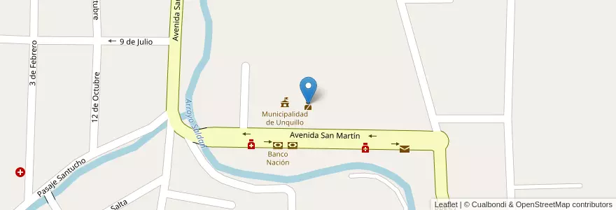 Mapa de ubicacion de Estación de Policía Unquillo en 阿根廷, Córdoba, Departamento Colón, Pedanía Río Ceballos, Municipio De Unquillo.