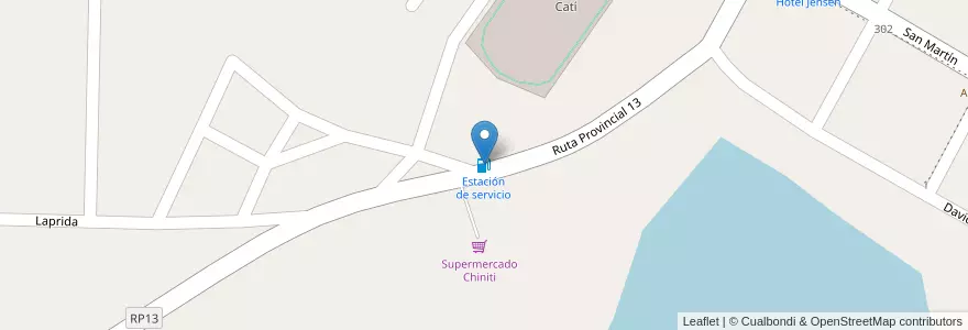 Mapa de ubicacion de Estación de servicio en Argentina, Corrientes, Departamento General Paz, Municipio De Nuestra Señora Del Rosario De Caá Catí.