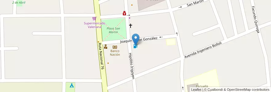 Mapa de ubicacion de Estación de Servicio en Arjantin, Şili, La Rioja, Coronel Felipe Varela.