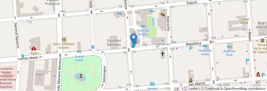 Mapa de ubicacion de Estación de servicio ACA (YPF) en Argentina, Catamarca, Departamento Capital, Municipio De San Fernando Del Valle De Catamarca, San Fernando Del Valle De Catamarca.