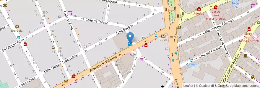 Mapa de ubicacion de Estación de Servicio Ágreda - Repsol en España, Aragón, Zaragoza, Zaragoza, Zaragoza.