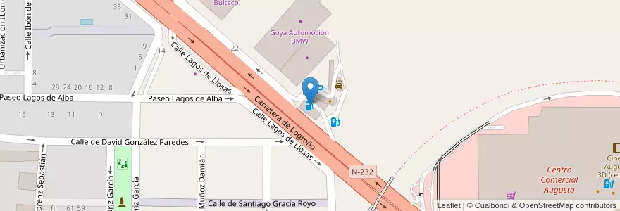 Mapa de ubicacion de Estación De Servicio El Portazgo 24hr en Espanha, Aragão, Saragoça, Zaragoza, Saragoça.