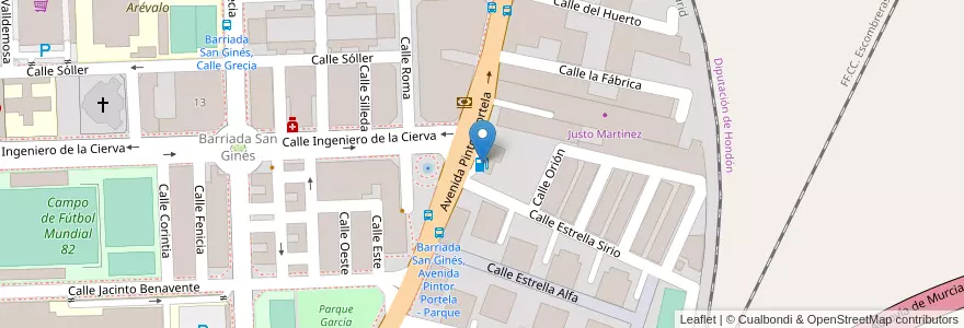 Mapa de ubicacion de Estación de Servicio Jamagas en Spain, Region Of Murcia, Region Of Murcia, Campo De Cartagena Y Mar Menor, Cartagena.