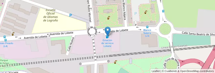 Mapa de ubicacion de Estación de servicio Lobete en Spagna, La Rioja, La Rioja, Logroño.