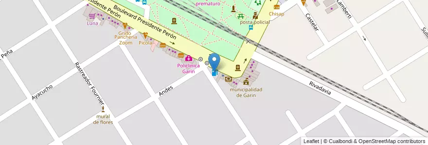 Mapa de ubicacion de Estacion de servicio Sol en Arjantin, Buenos Aires, Partido De Escobar, Garín.