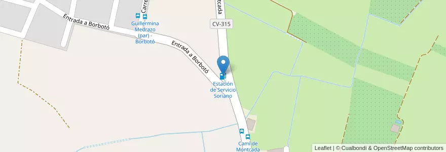 Mapa de ubicacion de Estación de Servicio Soriano en スペイン, バレンシア州, València / Valencia, Comarca De València, València.
