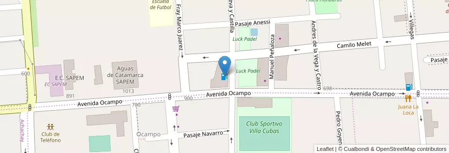 Mapa de ubicacion de Estación de servicio YPF en Argentine, Catamarca, Departamento Capital, Municipio De San Fernando Del Valle De Catamarca, San Fernando Del Valle De Catamarca.