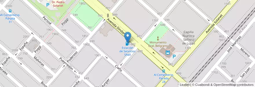 Mapa de ubicacion de Estación de Servicios Shell en Аргентина, Буэнос-Айрес, Partido De Ayacucho, Ayacucho.