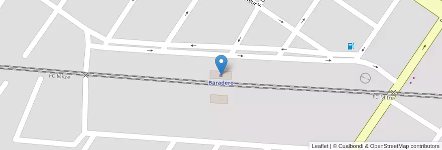 Mapa de ubicacion de Estación de trenes (en desuso) en الأرجنتين, بوينس آيرس, Partido De Baradero, Baradero.