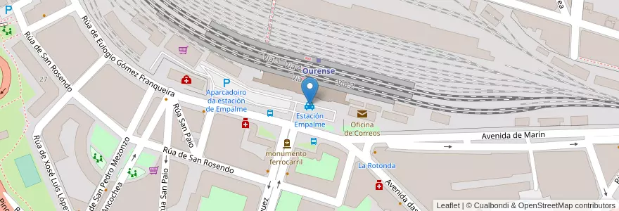Mapa de ubicacion de Estación Empalme en Spanien, Galicien, Ourense, Ourense, Ourense.