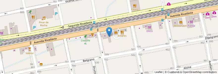 Mapa de ubicacion de Estación Feliz en الأرجنتين, بوينس آيرس, Partido De La Matanza, Ramos Mejía.