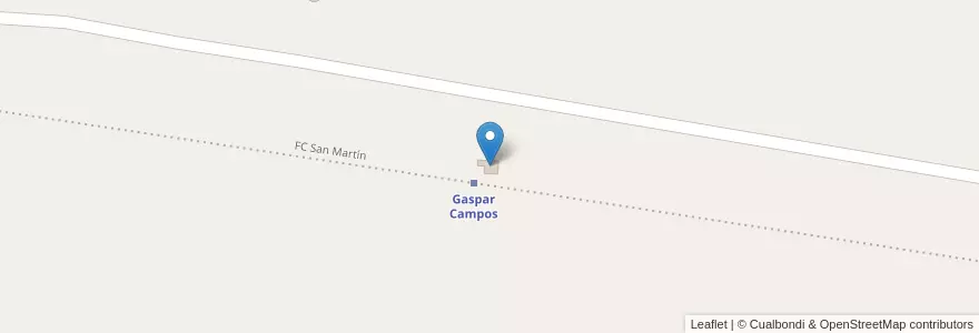 Mapa de ubicacion de Estación Gaspar Campos en Argentinien, Mendoza, General Alvear, Distrito Bowen.
