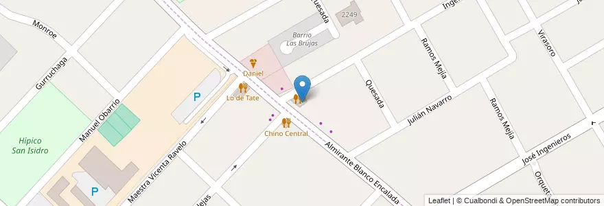 Mapa de ubicacion de Estacion La Horqueta en Argentinië, Buenos Aires, Partido De San Isidro, Beccar, Boulogne Sur Mer.