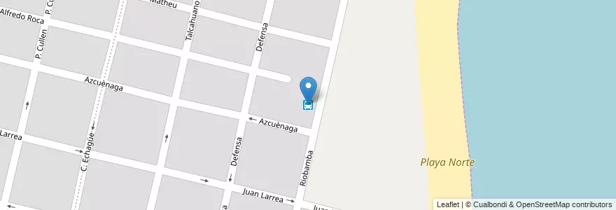 Mapa de ubicacion de Estacion Liena 4 - 8 - 14 en Argentinië, Santa Fe, Departamento La Capital, Santa Fe Capital.