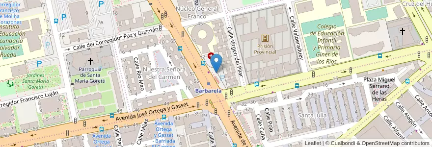 Mapa de ubicacion de Estación Málaga Bici - Avenida Juan XXIII - Barbarela en Spain, Andalusia, Malaga, Málaga-Costa Del Sol, Málaga.