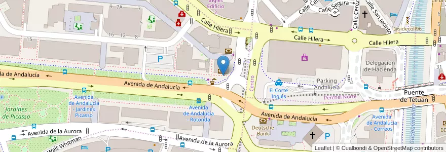 Mapa de ubicacion de Estación MálagaBici 13 - Avenida Andalucía en Spagna, Andalucía, Málaga, Málaga-Costa Del Sol, Málaga.