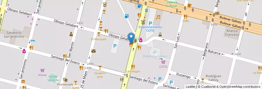 Mapa de ubicacion de Estación Matilde en 아르헨티나, Santa Fe, Departamento La Capital, Santa Fe Capital, Santa Fe.