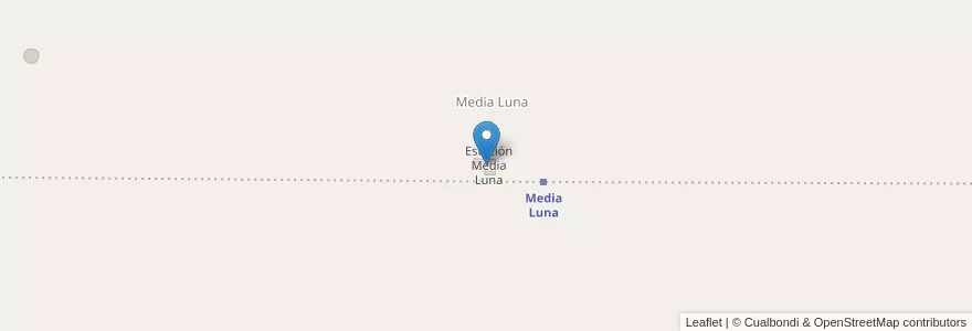 Mapa de ubicacion de Estación Media Luna en آرژانتین, Mendoza, General Alvear, Distrito Bowen.