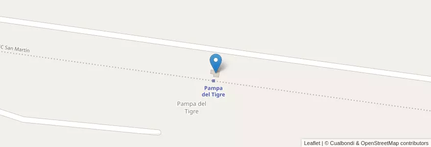 Mapa de ubicacion de Estación Pampa del Tigre en Argentina, Mendoza, General Alvear, Distrito Bowen.