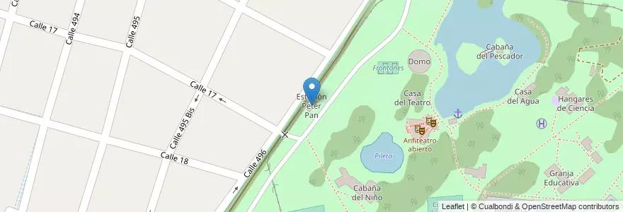 Mapa de ubicacion de Estación Peter Pan, Gonnet en Argentinien, Provinz Buenos Aires, Partido De La Plata, Manuel B. Gonnet.