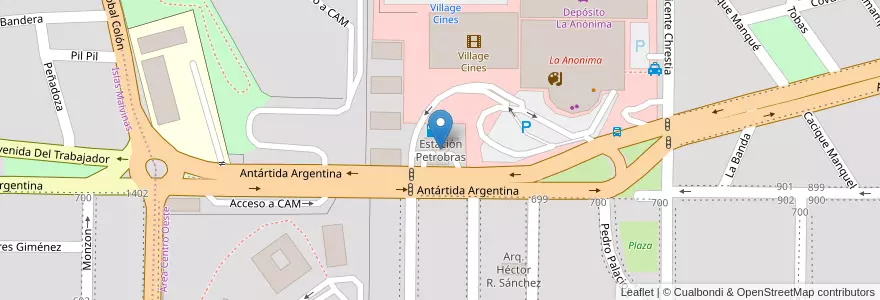 Mapa de ubicacion de Estación Petrobras en Argentina, Chile, Neuquén, Departamento Confluencia, Municipio De Neuquén, Neuquén.