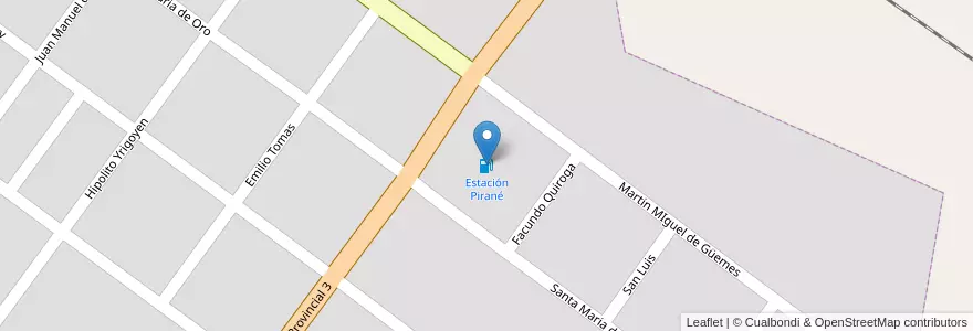 Mapa de ubicacion de Estación Pirané en アルゼンチン, フォルモサ州, Departamento Pirané, Municipio De Pirané, Pirané.