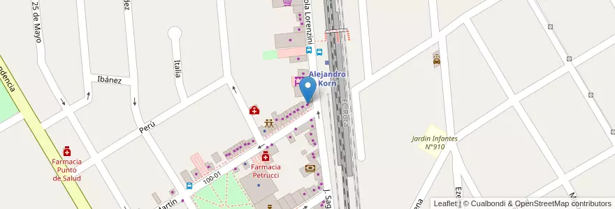 Mapa de ubicacion de Estación Play en الأرجنتين, بوينس آيرس, Partido De San Vicente.