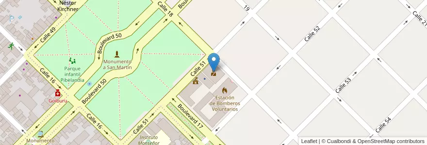 Mapa de ubicacion de Estación Policía Comunal Colón en 阿根廷, 布宜诺斯艾利斯省, Partido De Colón, Colón.