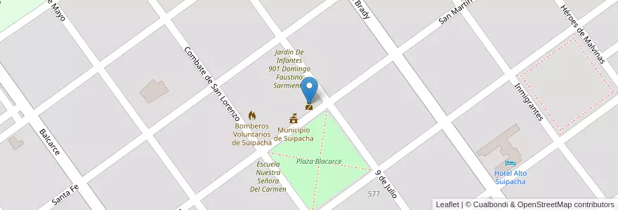 Mapa de ubicacion de Estación Policía Comunal Suipacha en Argentina, Provincia Di Buenos Aires, Suipacha.