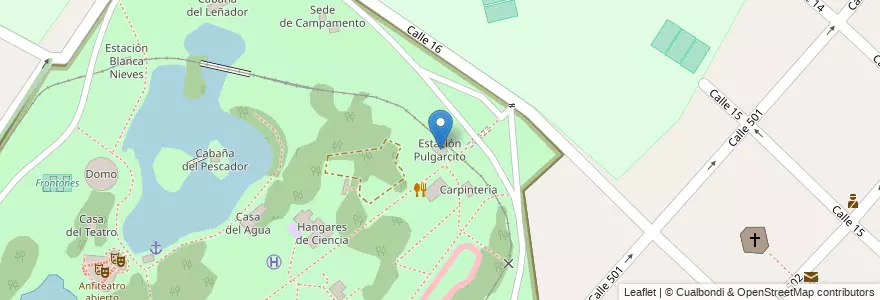 Mapa de ubicacion de Estación Pulgarcito, Gonnet en Argentina, Buenos Aires, Partido De La Plata, Manuel B. Gonnet.