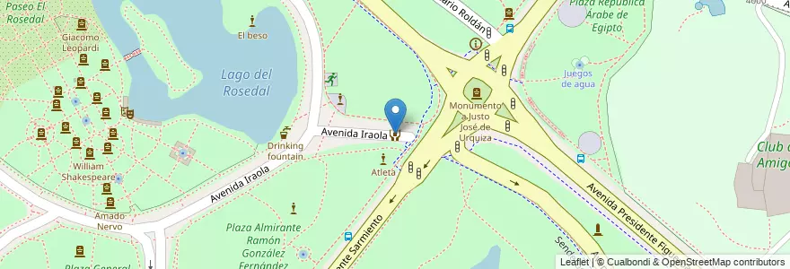 Mapa de ubicacion de Estación Saludable Rosedal, Palermo en Argentina, Autonomous City Of Buenos Aires, Autonomous City Of Buenos Aires, Comuna 14.