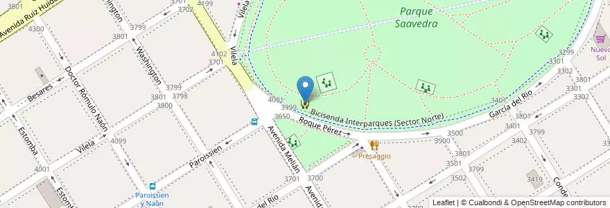 Mapa de ubicacion de Estación Saludable, Saavedra en Argentinien, Ciudad Autónoma De Buenos Aires, Comuna 12, Buenos Aires.