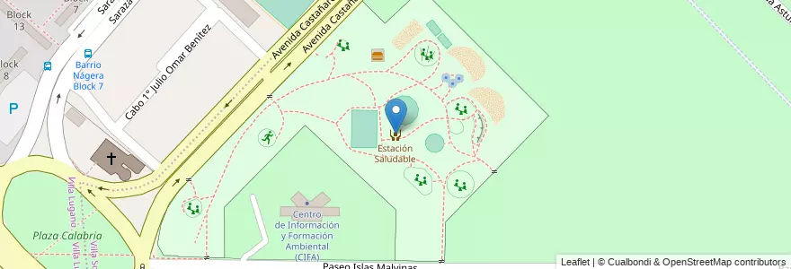 Mapa de ubicacion de Estación Saludable, Villa Soldati en Argentinië, Ciudad Autónoma De Buenos Aires, Buenos Aires, Comuna 8.
