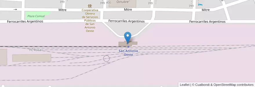 Mapa de ubicacion de Estación San Antonio Oeste en Argentina, Río Negro Province, Departamento San Antonio, San Antonio Oeste, San Antonio Oeste.