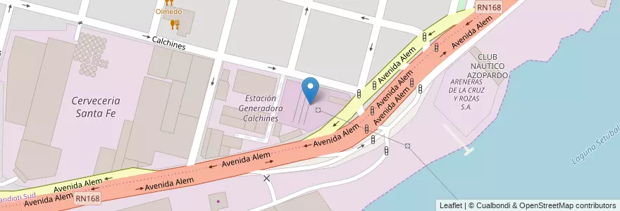 Mapa de ubicacion de Estacion Transformadora Calchines en الأرجنتين, سانتا في, إدارة العاصمة, سانتا في العاصمة, سانتا في.
