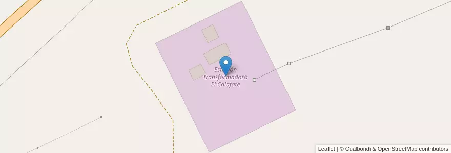 Mapa de ubicacion de Estación transformadora El Calafate en Argentinië, Chili, Santa Cruz, El Calafate, Lago Argentino.