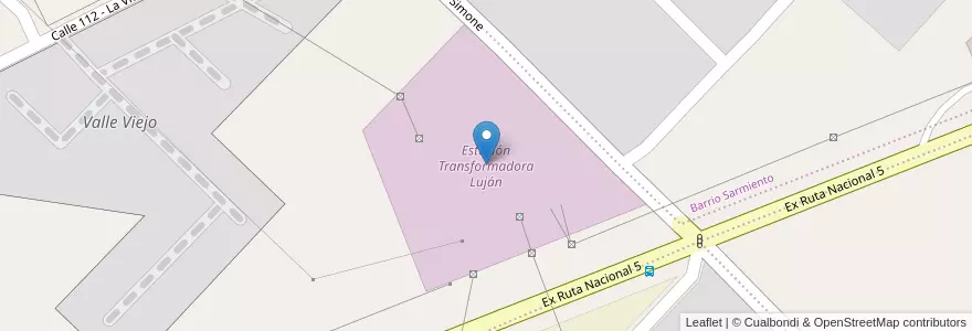 Mapa de ubicacion de Estación Transformadora Luján en Argentina, Buenos Aires, Partido De Luján.
