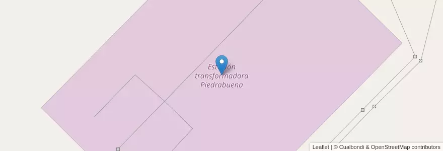 Mapa de ubicacion de Estación transformadora Piedrabuena en アルゼンチン, チリ, サンタクルス州, Corpen Aike, Comandante Luis Piedrabuena.