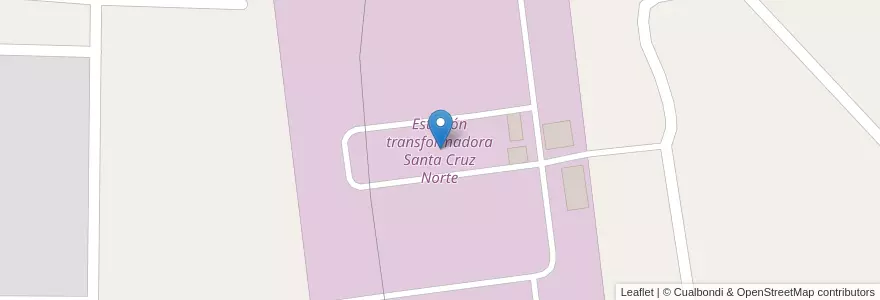 Mapa de ubicacion de Estación transformadora Santa Cruz Norte en آرژانتین, شیلی, استان سانتا کروس، آرژانتین, Pico Truncado, Deseado, Zona Central.