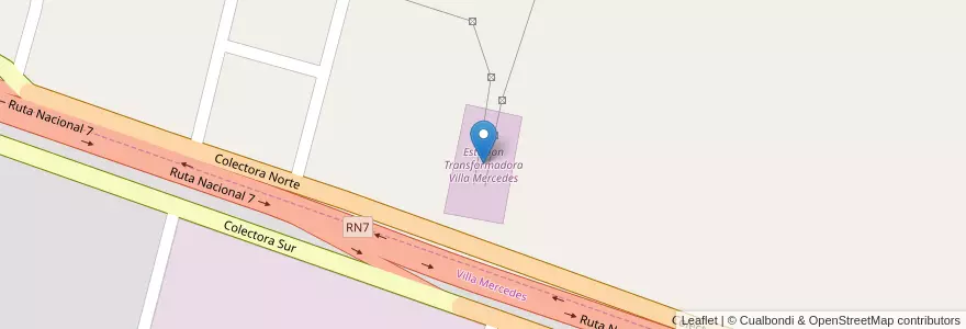 Mapa de ubicacion de Estacion Transformadora Villa Mercedes en Аргентина, Сан-Луис, General Pedernera, Villa Mercedes, Municipio De Villa Mercedes.
