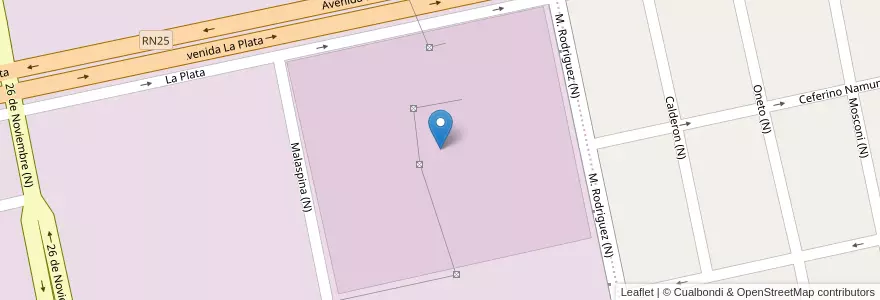 Mapa de ubicacion de Estación Trelew en الأرجنتين, شوبوت, Trelew, Departamento Rawson.