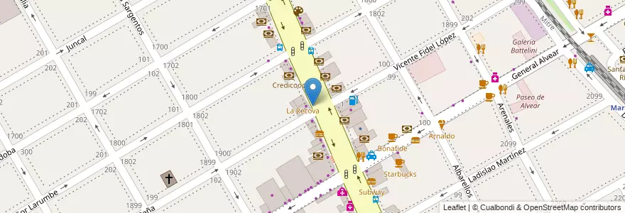 Mapa de ubicacion de Estacionamiento en 阿根廷, 布宜诺斯艾利斯省, Partido De San Isidro, Martínez.