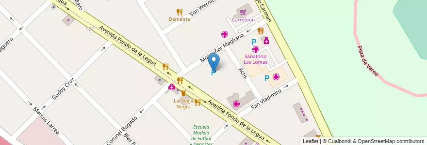 Mapa de ubicacion de Estacionamiento en アルゼンチン, ブエノスアイレス州, Partido De San Isidro, San Isidro.